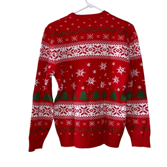 Nickelodeon SpongeBob SquarePants Ugly Christmas Holiday Sweater Red Size Small - Picture 2 of 10